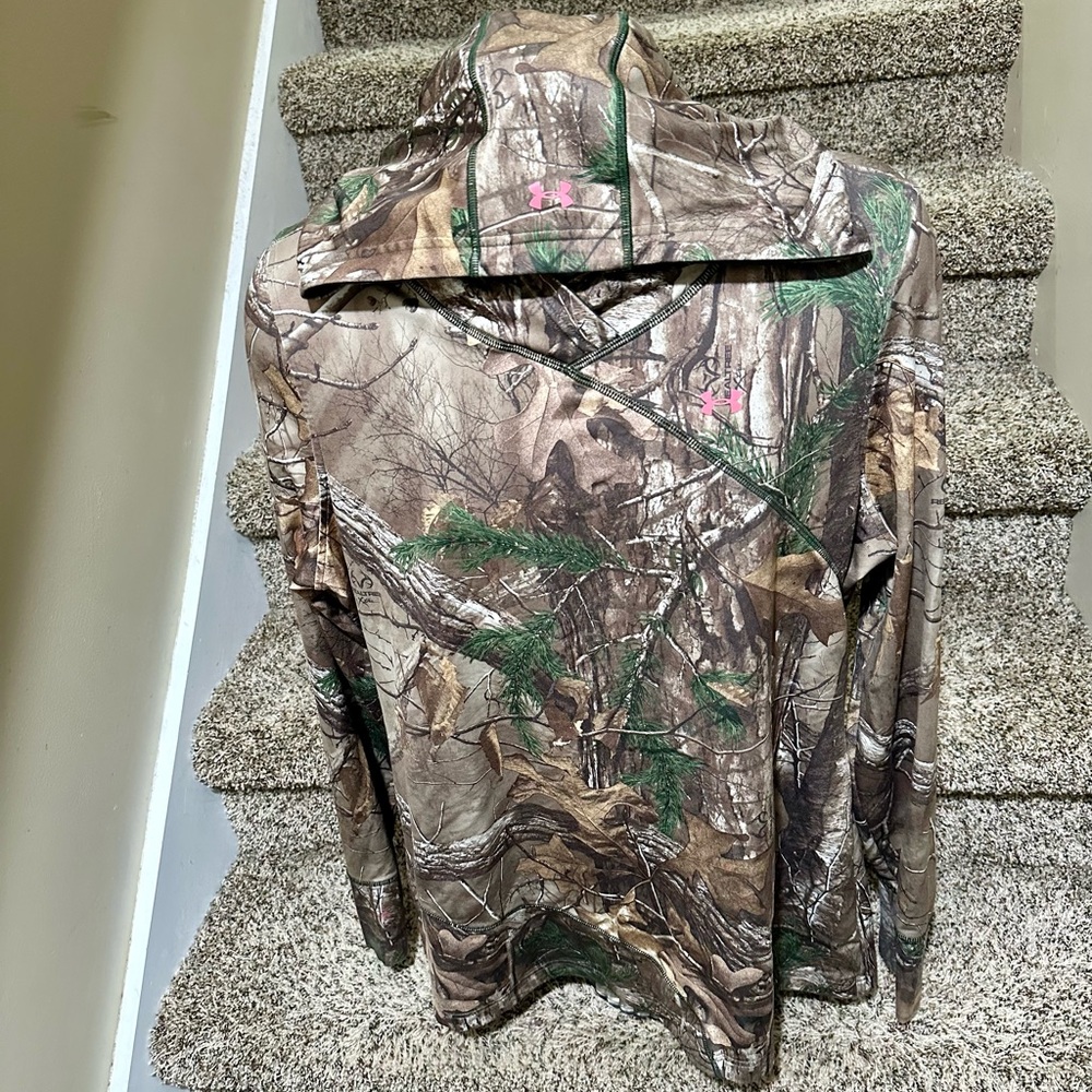 *Under Armour* Scent Lock camo fitted Cold Gear hunting hoodie sweatshirt - XXL